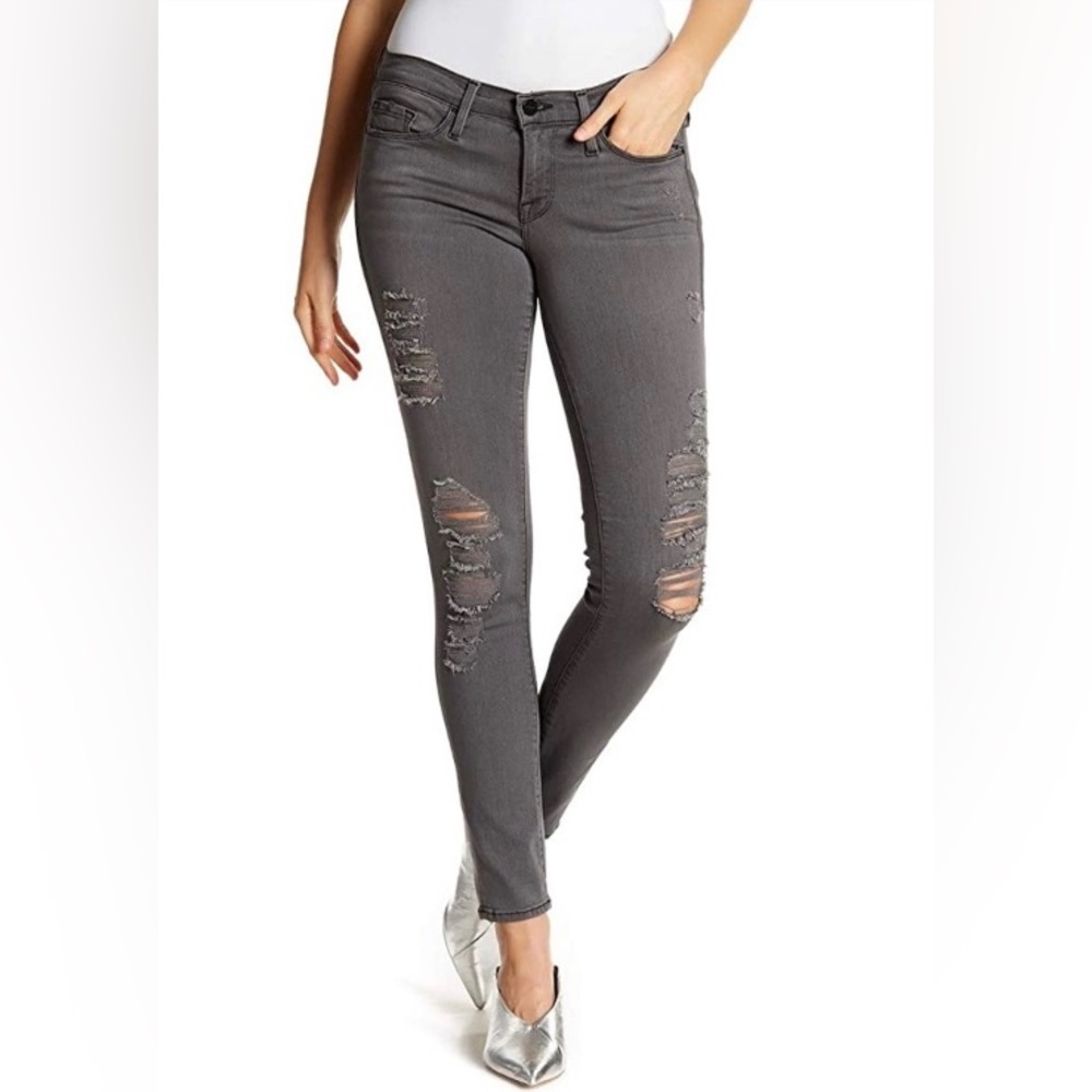 FRAME "Le Skinny de Jeanne" Skinny Jeans Ripped Style Gray Size 30